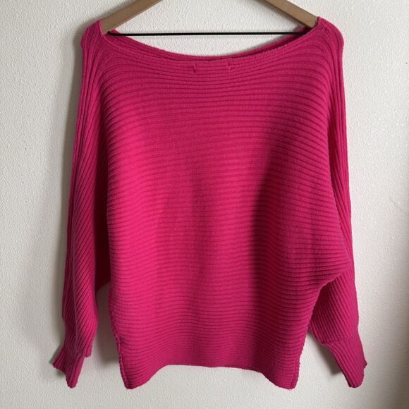 Anthropologie Sweater Womens Small Pink Ribbed Chunky Knit Boho Coastal Colorful - Picture 10 of 16